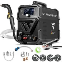 STAHLWERK Plasmaschneidegerät Plasmaschneider CUT 50 P Digital 50 Ampere 20 mm Schneidleistung THC, 15 - 50 A, Packung, 1-tlg., Einzelgerät, bis 14 mm Schneidleistung