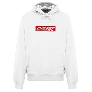 Diesel - T-shirt Mit Pfeil-logo In Hellweiß