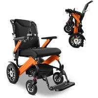 Vankel Elektrorollstuhl klappbar leicht elektr. Rollstuhl 500W, max.25 km max.150 kg, mit 12° Steigfähigkeit, austauschbarem Akku & 360°-Joystick