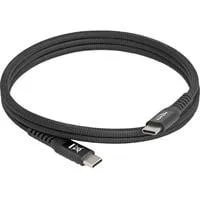 USB-C 2.0 Kabel mit magnetischer Textilummantelung schwarz, 1 Meter, PD 60 Watt