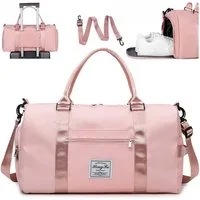 wohnTRAUM24 Reisetasche Sporttasche wasserdicht Handgepäck-Taschen mit Nassfach & Schuhfach, Travel Gym Tasche Fitnesstasche mit Schultergurt für Herren Damen