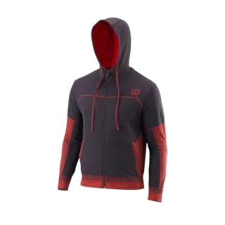Wilson - "Rush" Hoodie mit durchgehendem Reißverschluss für Herren (Schwarz/Rot)
