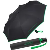 United Colors of Benetton Taschenregenschirm für Damen Up & Down mit Auf-Zu-Automatik, praktisch, leicht, mit farbigem Einfassband
