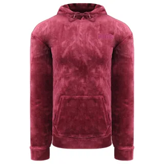 Puma bestickte Frauen Weinrot Red VeloR Hoodie