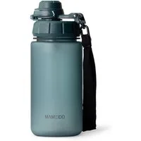 MAMEIDO Trinkflasche, mit 2-in-1 Deckel, Zeitmarkierung, Handschlaufe in 0,5l, 1l, 1,5l & 2l