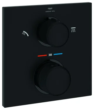 GROHE Thermostat-Brausebatterie Allure 29181_2, FMS für Rapido SmartBox phantom black, 29181KF2 29181KF2