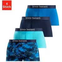 Bruno Banani Boxer Boxershorts für Herren (Packung, 4-St., 4er-Pack) mit Palmendruck und unifarben aus Baumwollmischung