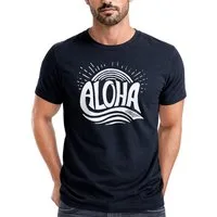 Neverless Print-Shirt Herren T-Shirt Aloha Wellen Surfing Sommer Slim Fit Neverless® mit Print