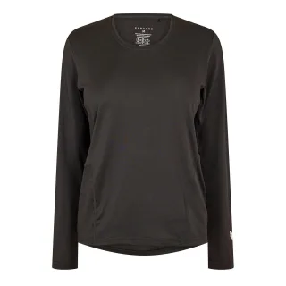 Castore - T-Shirt für Damen, Langärmlig (Kaviar-Schwarz)