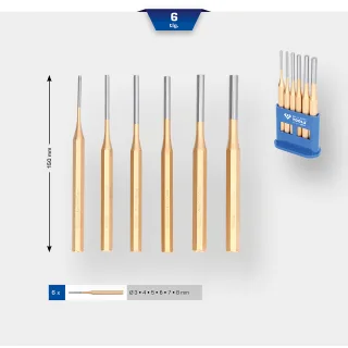 Brilliant Tools Splintentreiber / Durchtreiber-Satz, 6-tlg - BT085070