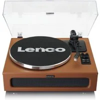 Lenco LS-430BN Plattenspieler (Riemenantrieb, Bluetooth, Schallplattenspieler mit Lautsprecher, Bluetooth 5.0 inkl. Staubschutz)