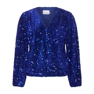 Teagan Wickelbluse in Marineblau