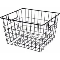 Allzweckkorb Metallkorb AXXESS, B 32 x H 29 cm, Schwarz, Metall (1 St), mit 2 Griffmulden