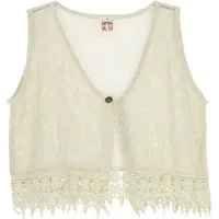 Guru-Shop T-Shirt Natürliches Boho Style Top, offenes Top, Weste.. Festival, Ethno Style, alternative Bekleidung