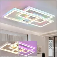 Nettlife LED Deckenleuchte 35/45W /Dimmbar mit Fernbedienung RGB Farbwechsel, RGB Farbwechsel, LED fest integriert, für Wohnzimmer Küche Flur 45W