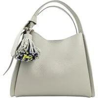 BRISE TASCHE Schultertasche Brise Echtleder Schultertasche in Beige – Mit Henkel & Crossbody Gurt (1-teilig, Tasche inkl. Schulterriemen), Abnehmbarer & verstellbarer Schulterriemen, Magnetverschluss