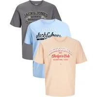 Jack & Jones PlusSize Print-Shirt (Spar-Set, 3er-Pack) Big Size Shirt Übergrößen Shirt