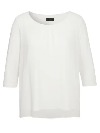 VIA APPIA DUE - Bluse Rundhals 3/4 Arm ecru - Gr. - 46