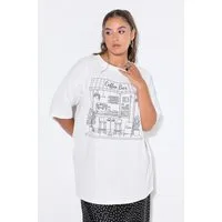 Studio Untold T-Shirt T-Shirt Oversize Shape Coffeebar-Print