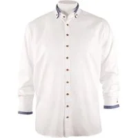 Moschen-Bayern Trachtenhemd Trachtenhemd SLIM FIT Herren Stehkragen Wiesn-Hemd Herrenhemd Weiß