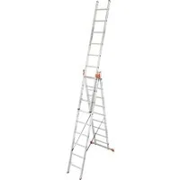 KRAUSE Vielzweckleiter Tribilo, mit Leiternspitzen, 3x9 Sprossen