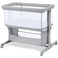 OUNUO Beistellbett für Neugeborene mit Rädern, Aufbewahrungskorb, Matratze