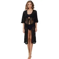 Pastunette Strandkleid Damen Strand Pocho Kaftan mit Spitze (1-tlg) Edles Design