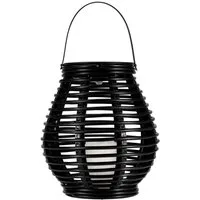 Pauleen LED Laterne Sunshine Glow 2x Solarlaterne Schwarz/Braun Kunststoff, LED fest integriert, Warmweiß, Solar, 2er-Set
