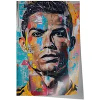 JUSTGOODMOOD Poster Premium ® Street Art Fußball Legende Ronaldo · Pop Art Wandbild, (1 St), verschiedene Größen wählbar
