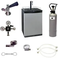 ich-zapfe Bierzapfanlage Fasskühlschrank (Bierbar) - inkl. Schanksäule und Kompensatorhahn, Zapfkopf:5 Liter Adapter
