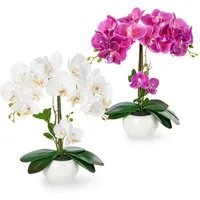 Kunstorchidee PASCH® Orchidee künstlich wie echt (40cm) in Hochglanz-Keramiktopf Orchidee, PASCH