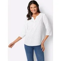 Sieh an! Klassische Bluse Schlupfbluse 3/4-Arm