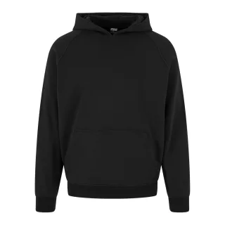 Urban Classics - "Cosy" Kapuzenpullover für Herren Raglanärmel (Schwarz)