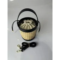 Goodman Design Handtasche Exklusive Eimer-Tasche aus Wiener Geflecht und Echtleder, Handgefertigt in Italien – echte italienische Handwerkskunst