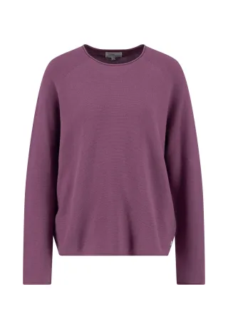 FYNCH-HATTON - PULLOVER O-NECK FINE COTTON berry rose - Gr. - S