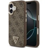 Guess Handyhülle GUESS Case für iPhone 17 Strass Triangle Logo Handyhülle Cover Braun