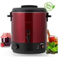 Arebos Einkoch- und Glühweinautomat 28 L mit Timer & Zapfhahn für Glühwein & Getränke, 2500 W, Timer