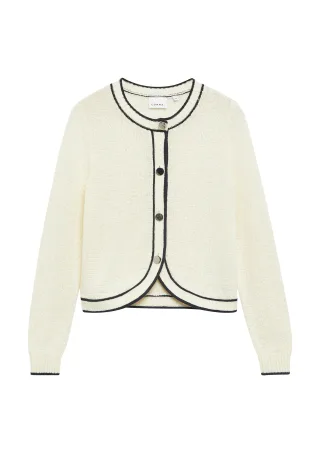 comma - Strickjacke creme - Gr. - 40
