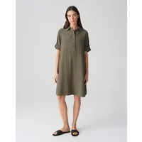 OPUS Hemdblusenkleid WOMARA A-Linie mit feiner Rippstruktur