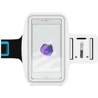 EAZY CASE Handyhülle Universal Sportarmband für Smartphones bis 5,5 Zoll, Laufhülle Fitness Armband Arm Handyhülle für Laufen, Joggen etc. Weiß