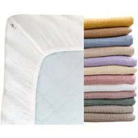 lilimaus Spannbettlaken Musselin Bettlaken Baby 60x120 & 70x140 mit Rundum-Gummizug, (1 Stück), weicher Musselin mit Rundum-Gummizug - sicherer Halt im Babybett