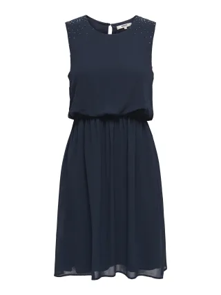 ONLY - ONLSTINNA LIFE SL DETAIL DRESS WVN Night Sky - Gr. - S