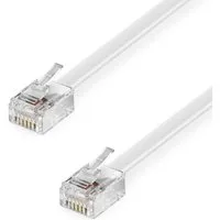 deleyCON deleyCON 2m Telefonkabel Modularkabel 6P4C Westernkabel RJ11 auf RJ11 LAN-Kabel