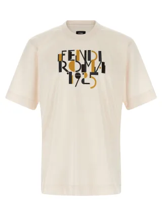 Fendi Weißes Baumwoll-T-Shirt