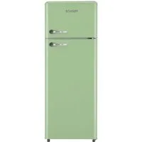 SCHOEPF Kühl-/Gefrierkombination RKG218SG, 145.60 cm hoch, 54.50 cm breit, LED-Beleuchtung, Retro-Design, 211 Liter Nutzinhalt
