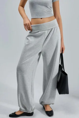 Damen Mid-Waist gerade Pull-On-Hosen