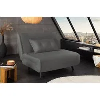 riess-ambiente Relaxsessel SMART MULTIFUNCTION 100cm grau - Cord Stoff, Bettfunktion, mit Kissen (Einzelartikel, 1-St), ausziehbare Schlafgelegenheit - ideal für Wohn- oder Gästezimmer