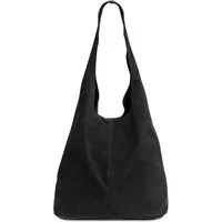 Caspar Schultertasche große Damen Wildleder Tasche Hobo Bag - CLASSIC LINE - Modell No.767, angenehm leicht, ohne Innenfutter, mit Sicherheitsfach, 100% Echtleder