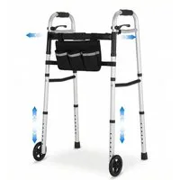 TLGREEN Rollator Zweirad-Rollator mit Aufbewahrungstasche, PVC-Rollen,Belastbarkeit 135 kg,Indoor & Outdoor