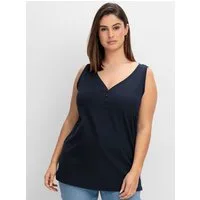 Sheego Shirttop Tanktop Ärmellos